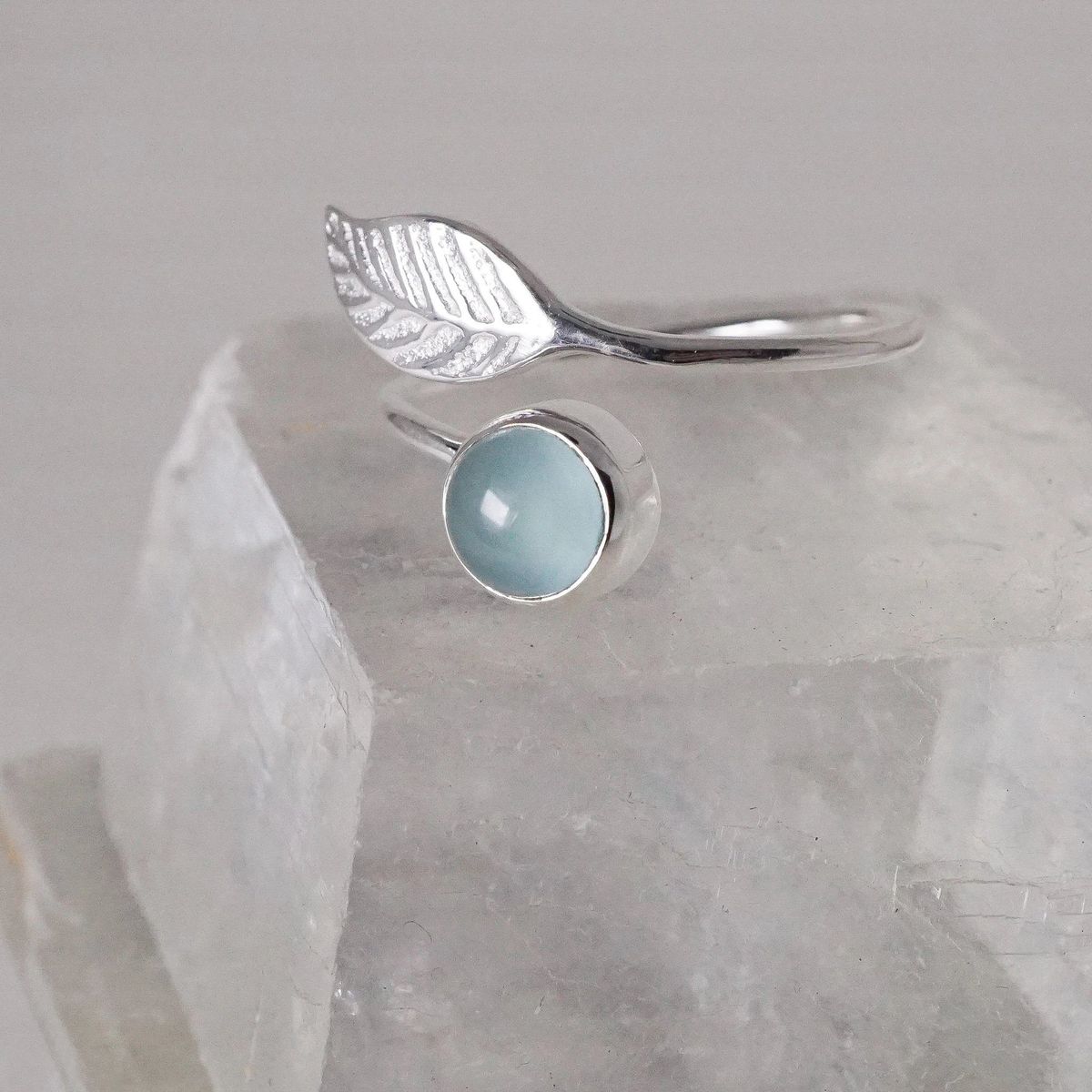Garden of Desire - Leaf and Stone Ring — image 1