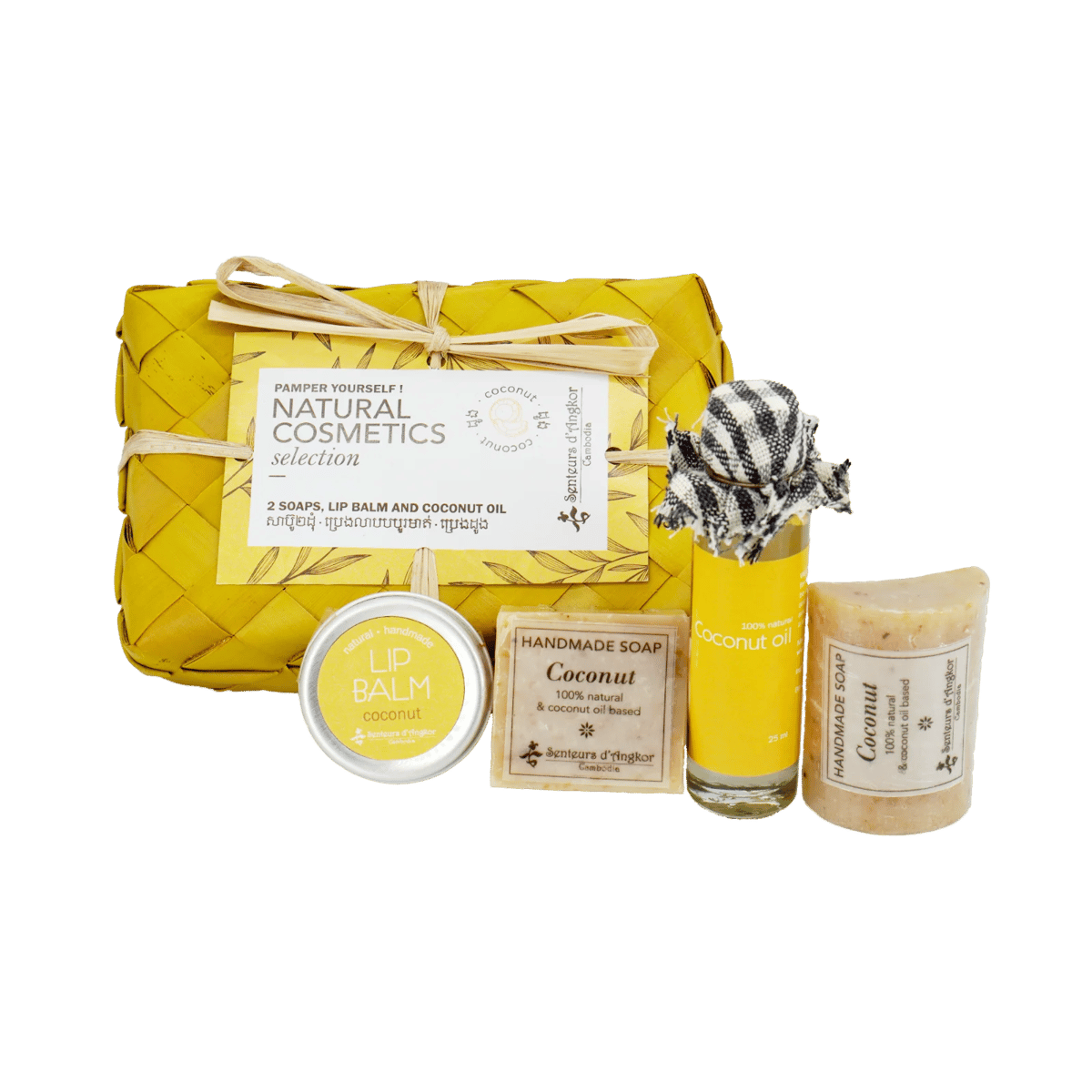 Natural cosmetics selection: soap, massage oil and lip balm — image 1