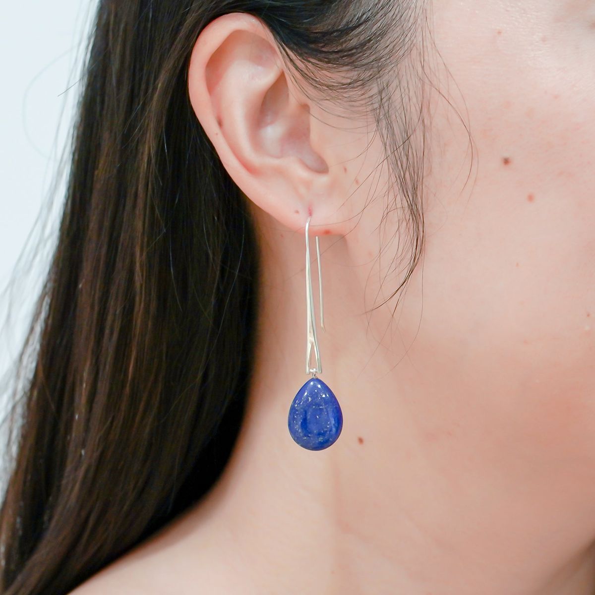 Garden of Desire - Lapis Long Earrings — image 1