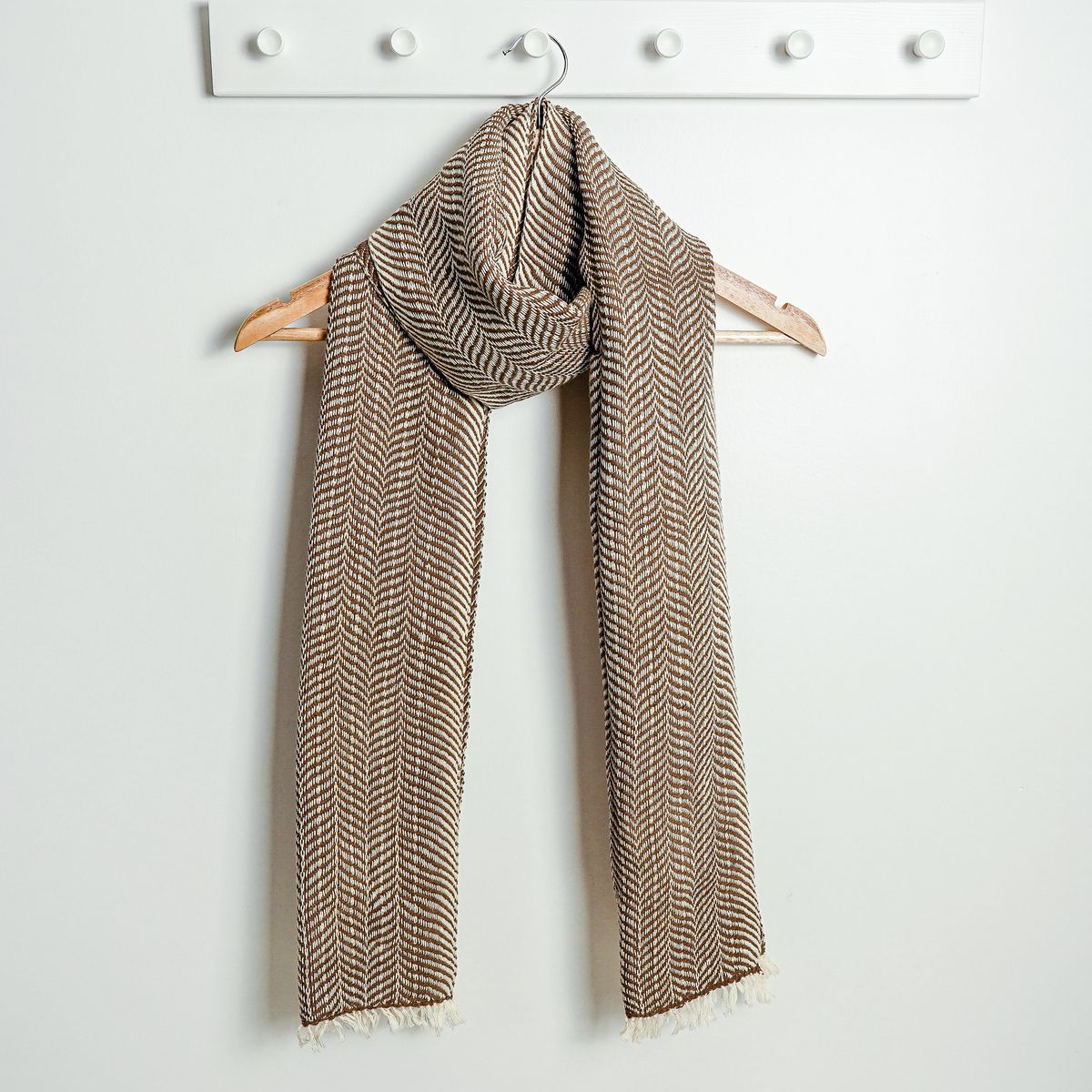 HANDWOVEN SCARF - Brown — image 1
