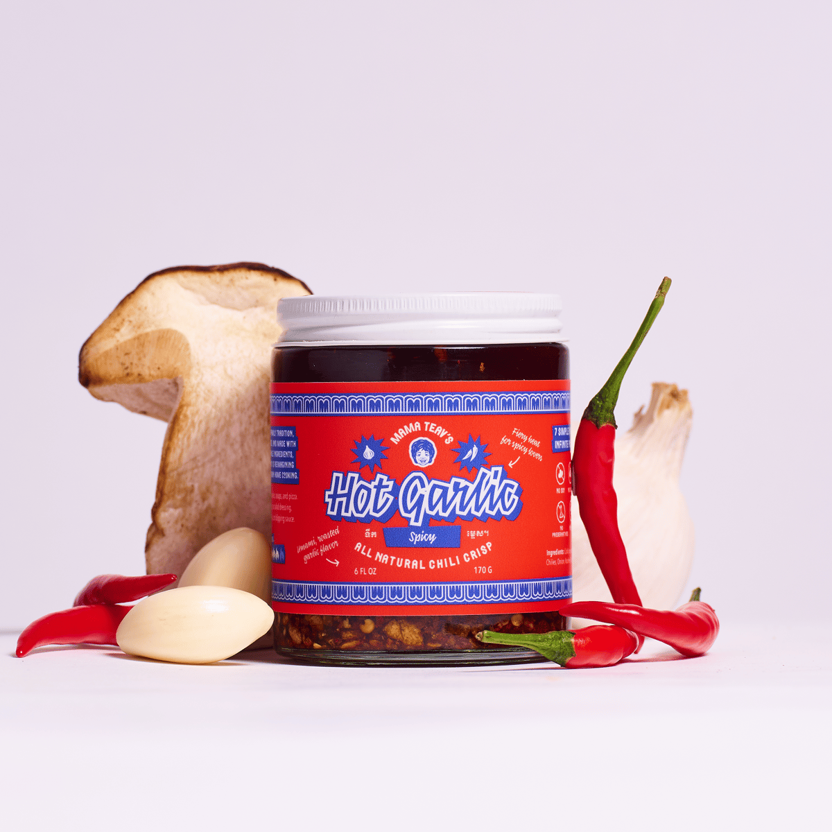 Mama Teav’s Hot Garlic - Spicy — image 1