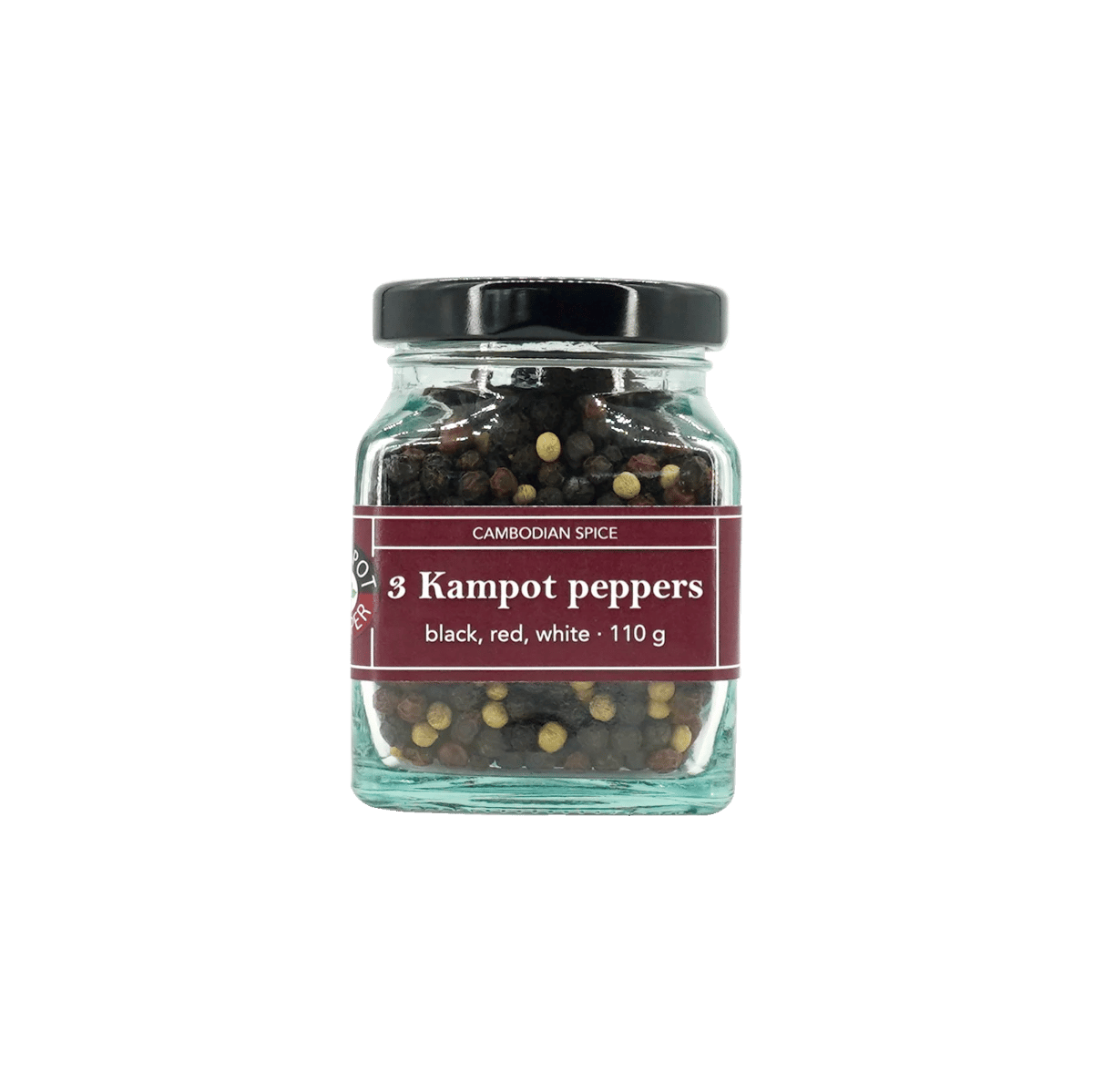 Kampot pepper in big glass jar — image 1