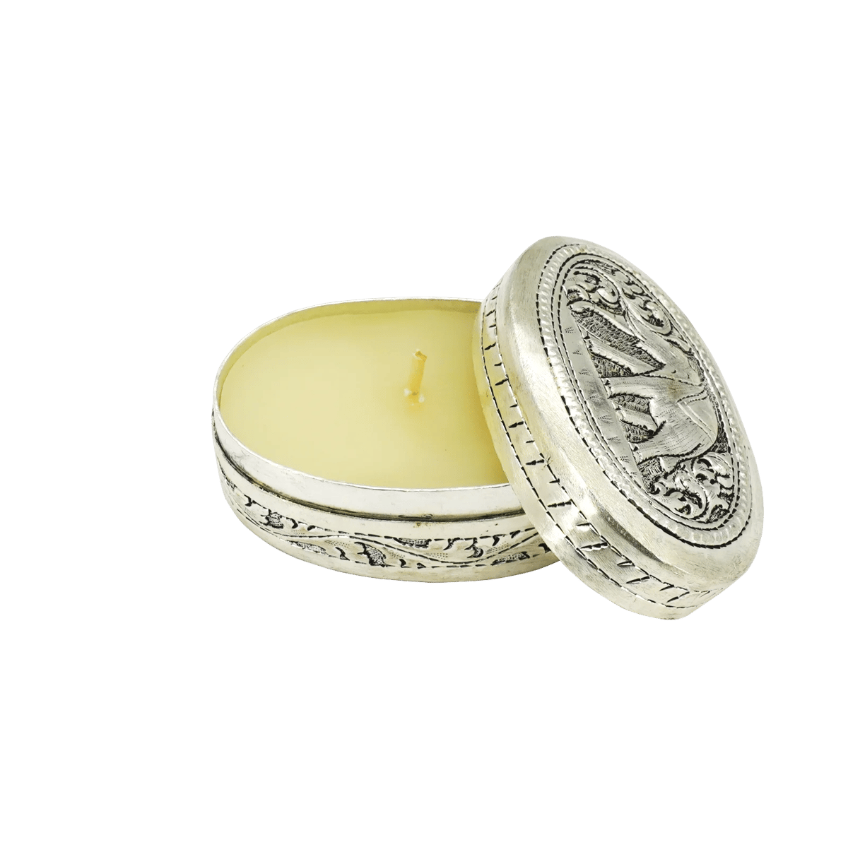 Jasmine Candle in Silver Box – Small Oval — image 1